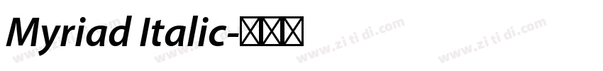 Myriad Italic字体转换